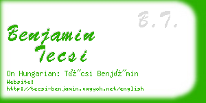 benjamin tecsi business card